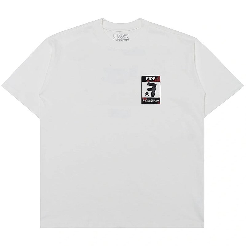 Camiseta Oversized Fire Square Offwhite