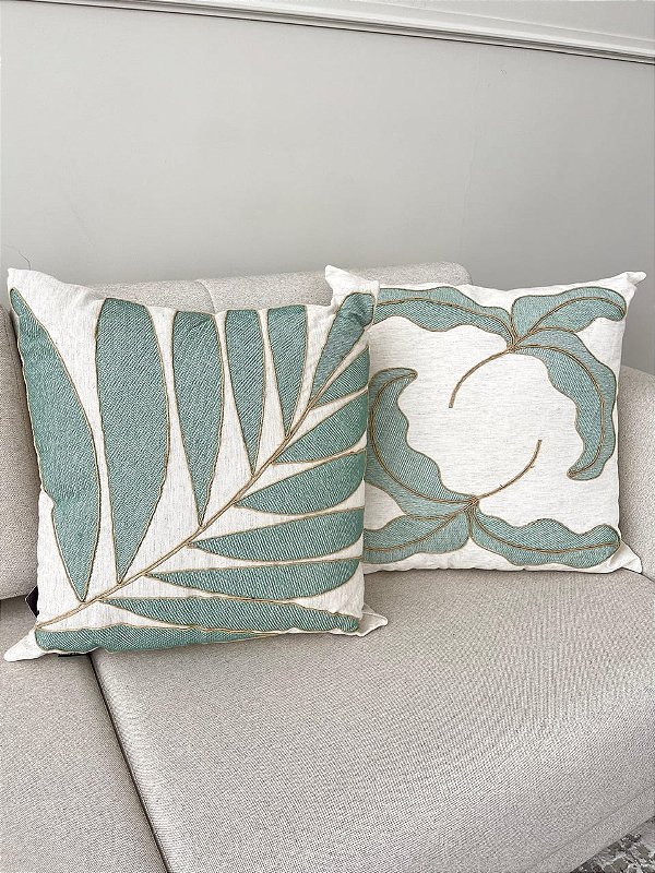 Conjunto com 2 Almofadas Verde Tiffany