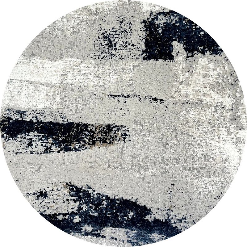 Tapete Copacabana Cream/Blue D:k943B - Redondo (Não efetuamos trocas ou devolução)