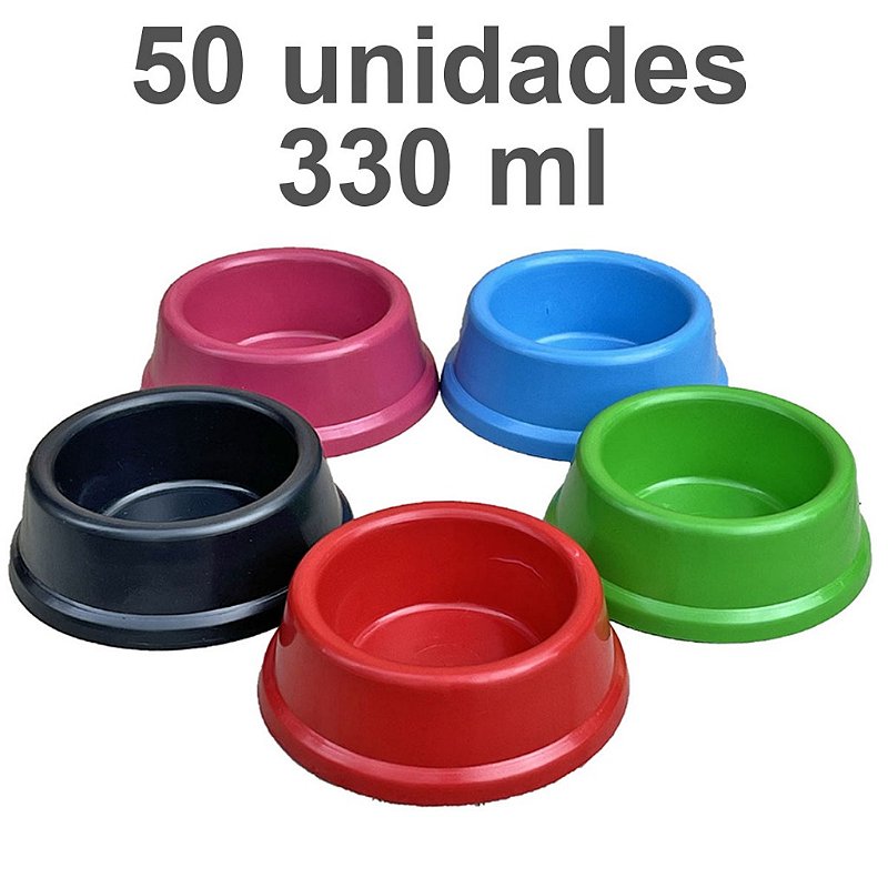 Kit 50 Comedouro Pequeno para Cachorro e Gato