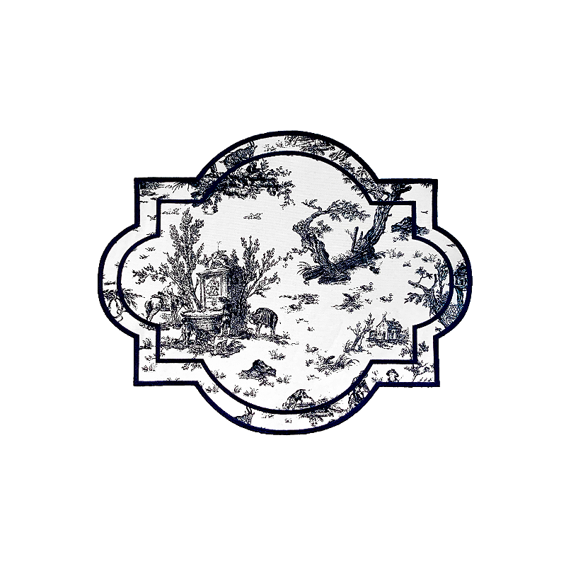 Lugar Americano Toile de Jouy Azul (Unidade)