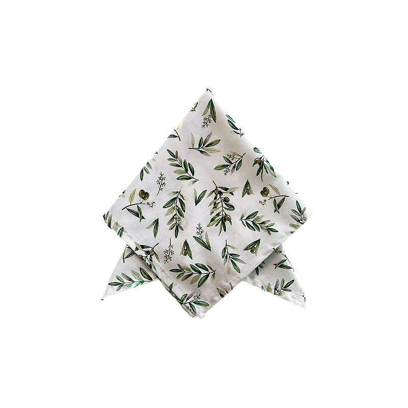 Guardanapo Copa e Cia 4 Peças Home 45X45cm Estampado Azeitonas