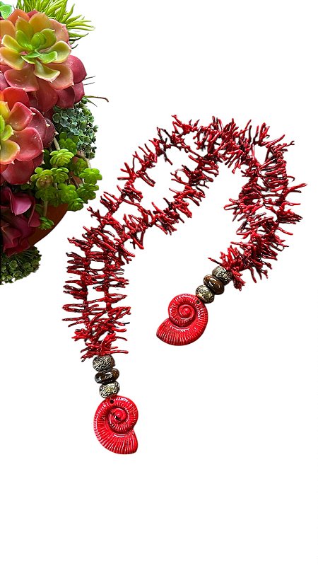 Colar De Mesa Maresia Vermelho
