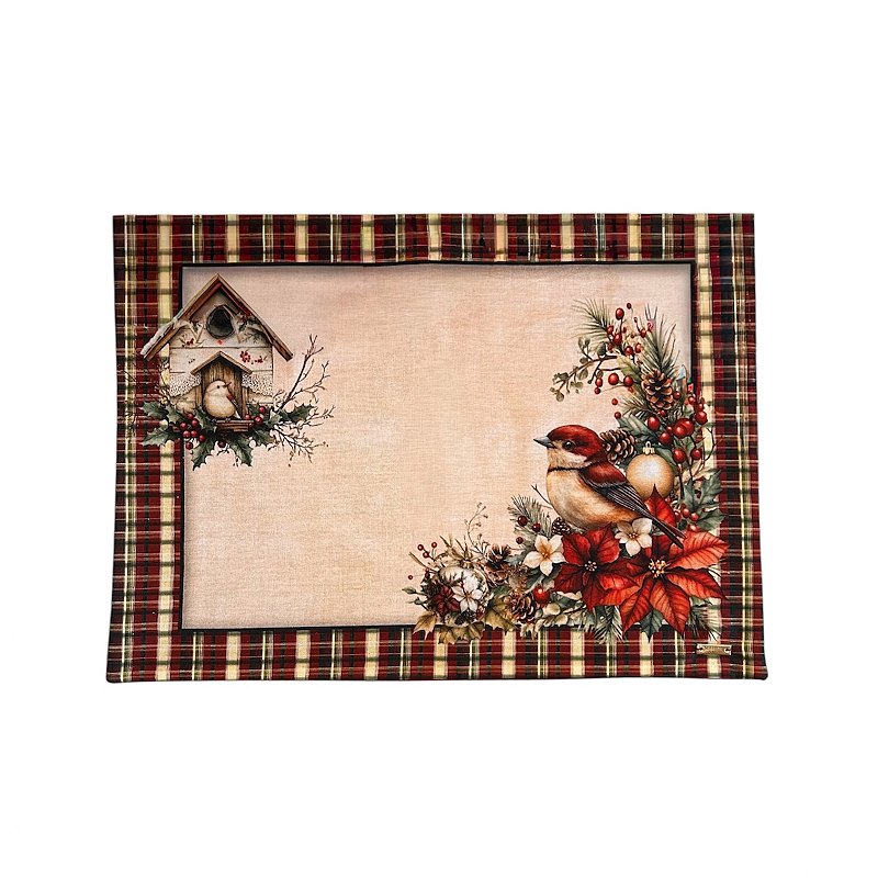 Jogo Americano Natalino Casa de Passarinhos