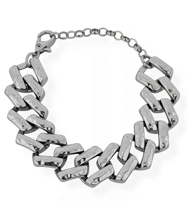 Pulseira elos de ródio