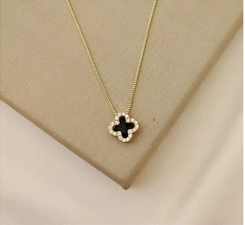 Colar Delicado Vancleef Zircônia