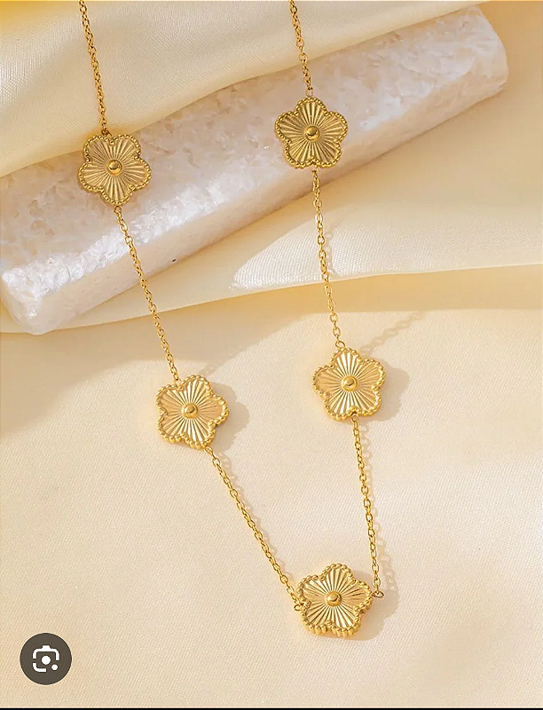 Colar Vancleef dourado
