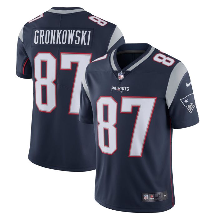 Nike NFL On Field New England Patriots Jersey #87 Rob Gronkowski Size Medium