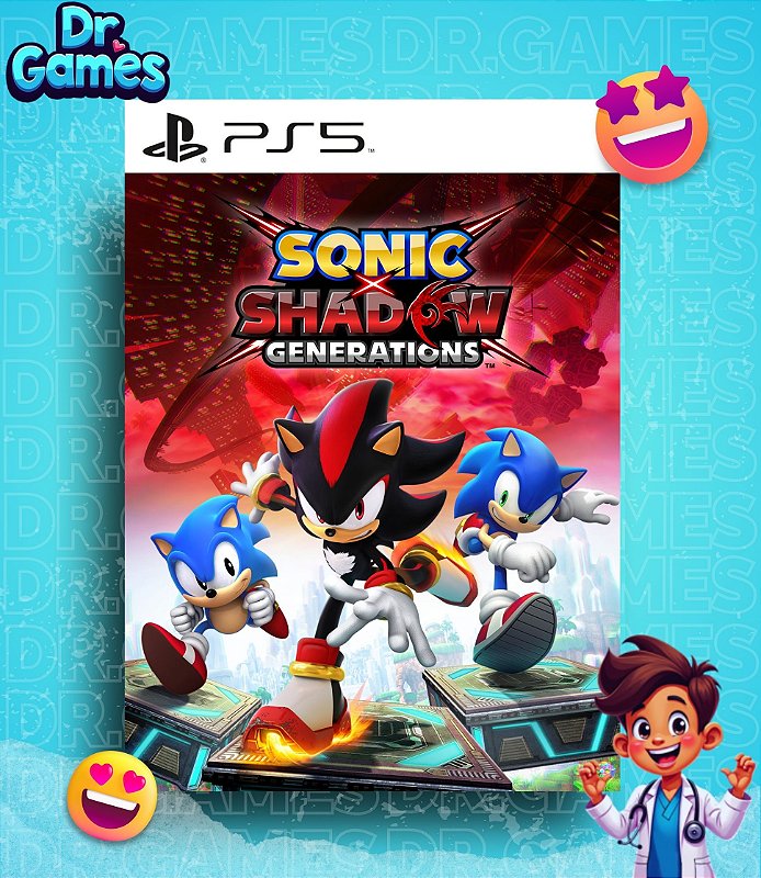 SONIC X SHADOW GENERATIONS (EDIÇÃO PADRÃO) - PS5 MÍDIA DIGITAL
