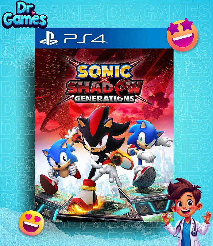 SONIC X SHADOW GENERATIONS (EDIÇÃO PADRÃO) - PS4 MÍDIA DIGITAL