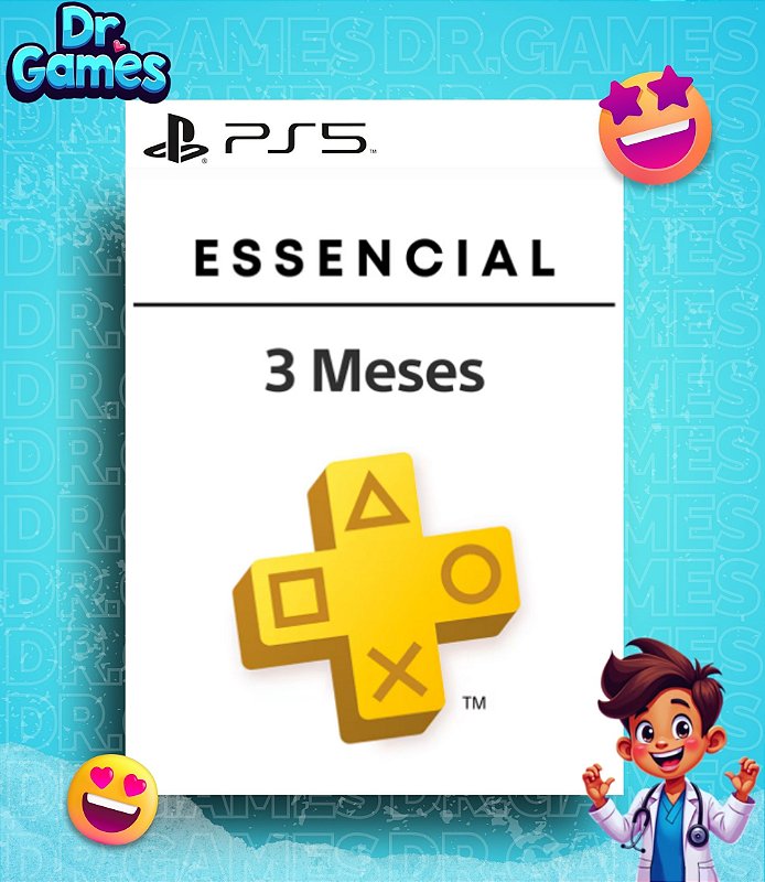 PS PLUS ESSENCIAL - PSN PLUS ESSENCIAL (3 MESES) - PS5 MÍDIA DIGITAL