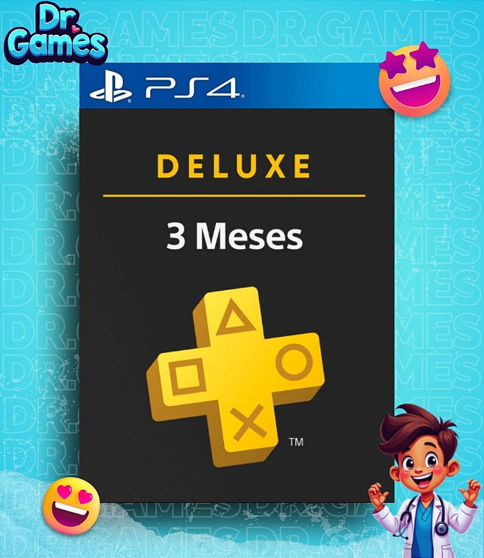 PS PLUS DELUXE - PSN PLUS DELUXE (3 MESES) - PS4 MÍDIA DIGITAL