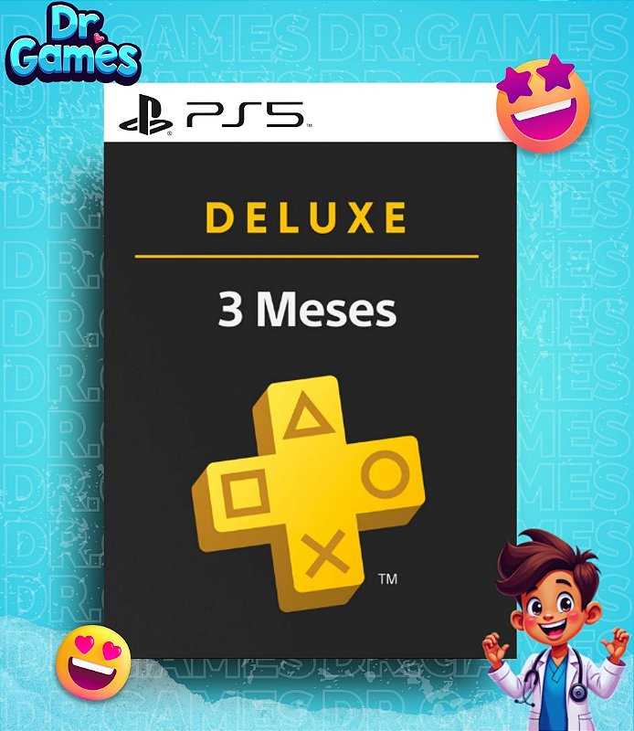 PS PLUS DELUXE - PSN PLUS DELUXE (3 MESES) - PS5 MÍDIA DIGITAL