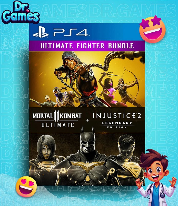 PACOTE: MORTAL KOMBAT 11 (ULTIMATE EDITION) + INJUSTICE 2 (LEGENDARY EDITION) - PS4 MÍDIA DIGITAL