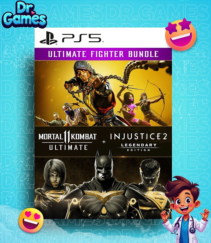 PACOTE: MORTAL KOMBAT 11 (ULTIMATE EDITION) + INJUSTICE 2 (LEGENDARY EDITION) - PS5 MÍDIA DIGITAL