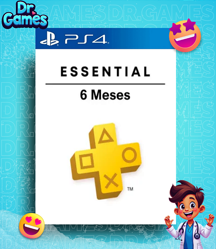 PS PLUS ESSENCIAL - PSN PLUS ESSENCIAL (6 MESES) - PS4 MÍDIA DIGITAL