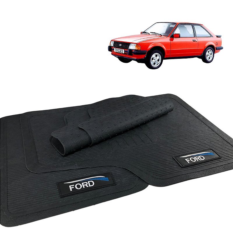 Jogo Tapete Escort Hobby 1993 a 1996 Borracha com Logo - W8