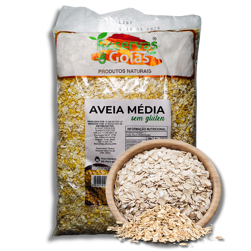 Aveia Sem Glúten Média 300g – Cajuzin