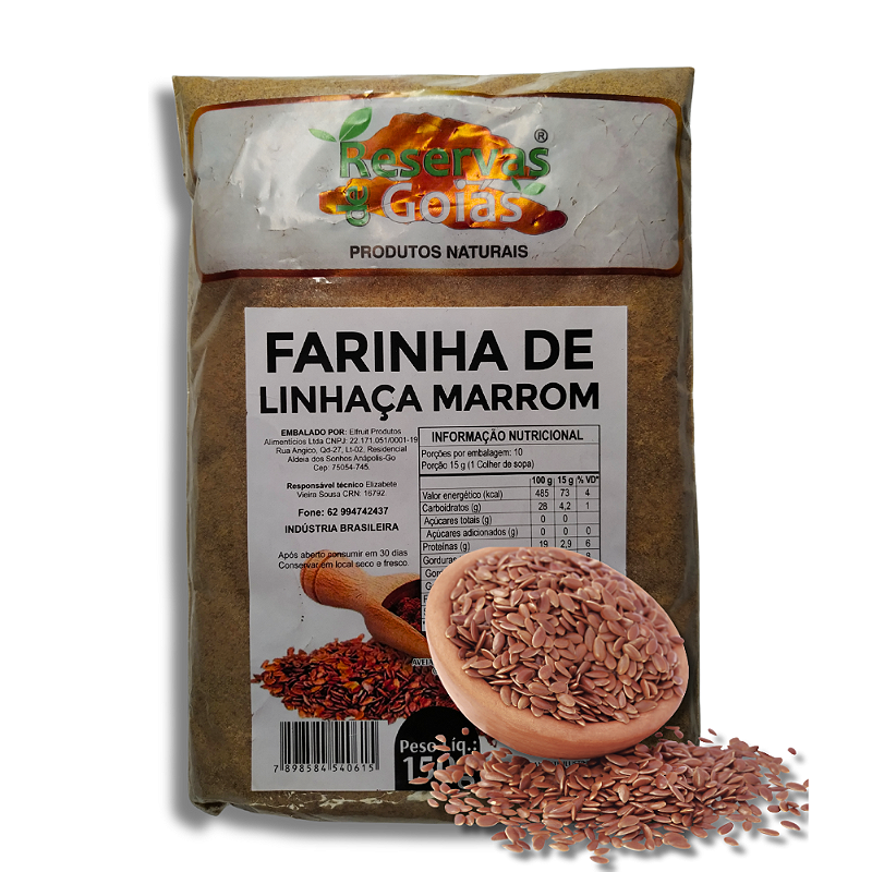 Farinha de Linhaça Marrom 150g – Cajuzin