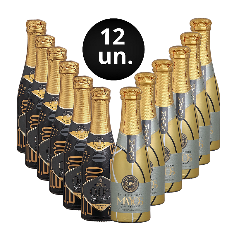 Kit 12 Mini Espumantes Zero Álcool - Terroir Vino