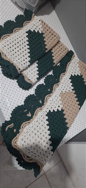 CRONOS 3点セット Jogo de Cozinha Cronos - 3 Peças Verde Musgo com Bege - Arte