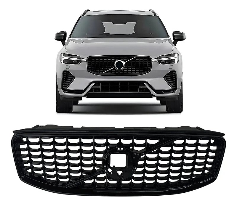 Grade Dianteira Black Piano R-Design Volvo Xc60 2022 2023 - Box7