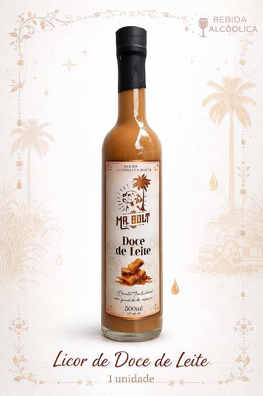 MR. BOLT LICOR DOCE DE LEITE 500 ML 1 UNIDADE