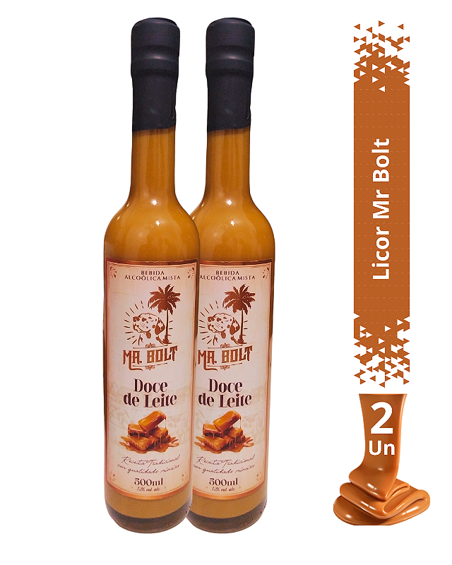 2 - KIT - MR. BOLT SABOR DOCE DE LEITE 500 ML 2 UNIDADES