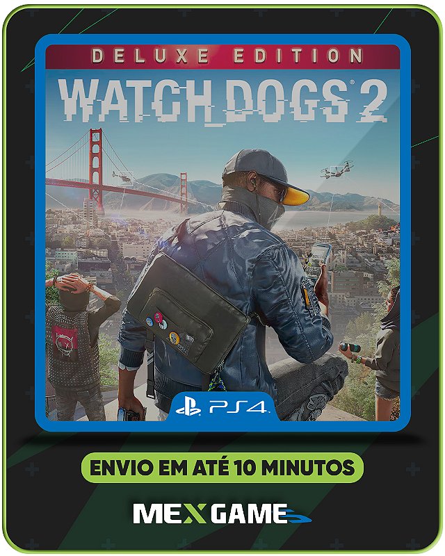 WATCH DOGS 2 DELUXE - PS4 - MÍDIA DIGITAL - Mex Games
