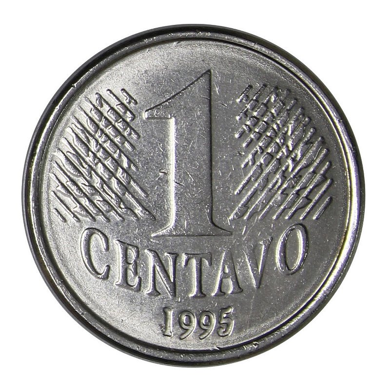 Moeda de 1 Centavo 1995 - V-439 - Aço Inox - 1ª | Master - Master