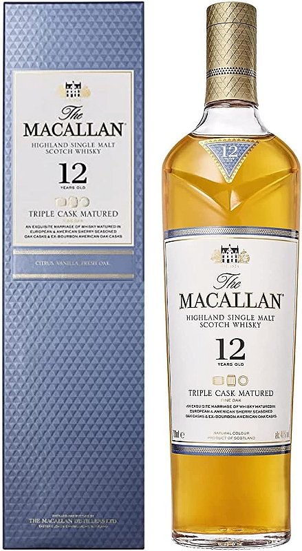 Whisky The Macallan Fine Oak 12 Anos 700ml - Whisky e Cia