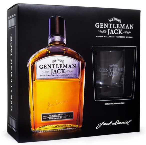 Whisky Jack Daniel's Gentleman Tennesse 1 Litro + Copo - Whisky e Cia