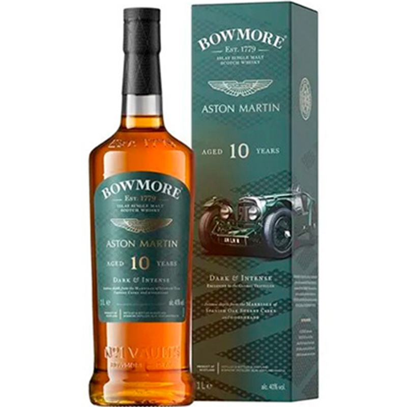 Whisky Bowmore 10 Anos Aston Martin Dark & Intense 1L - Whisky e Cia
