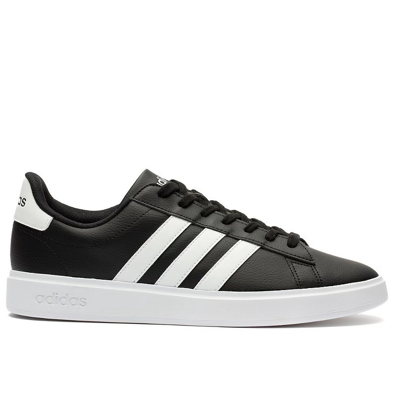 Tênis Adidas Grand Court Base 2.0 Masculino - Preto e Branco