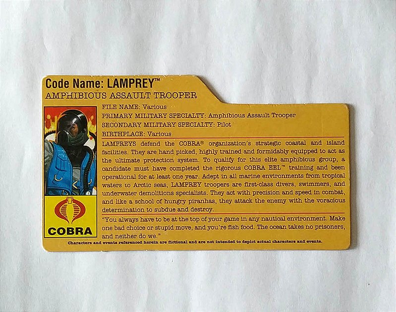 File Card Lamprey - GiJoe Modernos