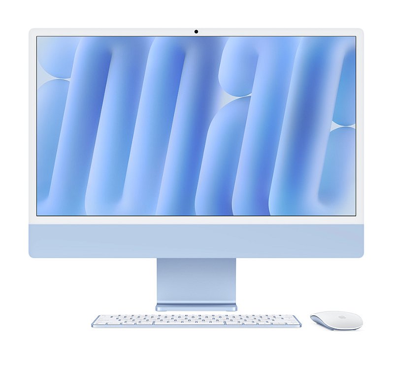 Imac M4 24” 2024 CPU 8 GPU 8 16GB 256GB Azul Blue Prata Silver Verde Green Rosa Pink A3247 Novo