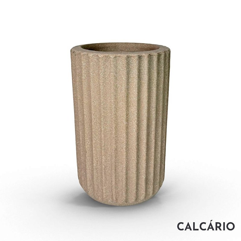 VASO ROMA 03 FRISADO POLIETILENO CALCÁRIO para zamioculca