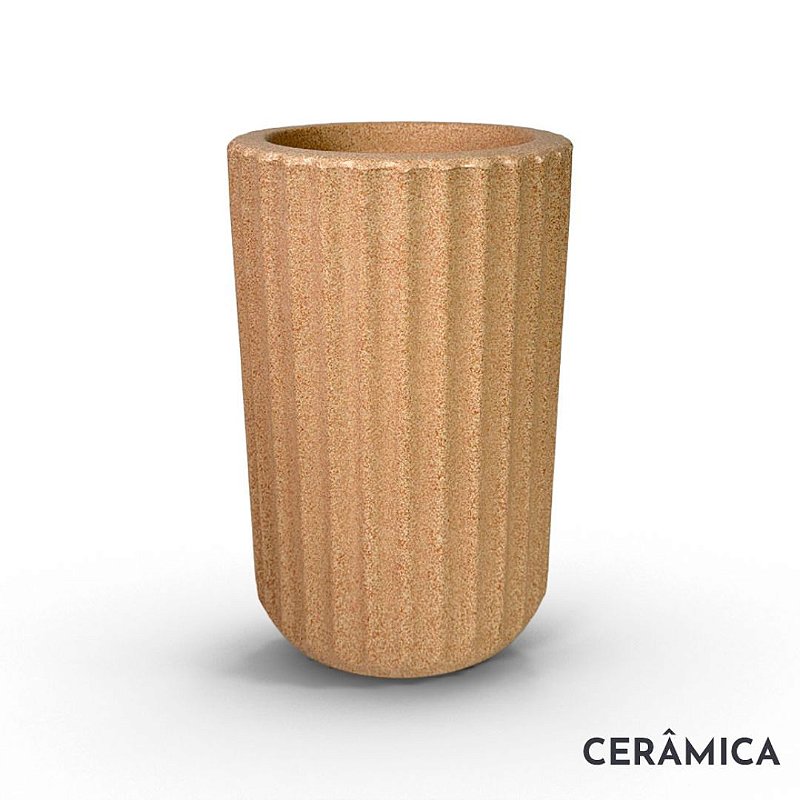 VASO para zamioculca ROMA 02 FRISADO POLIETILENO CERÂMICA