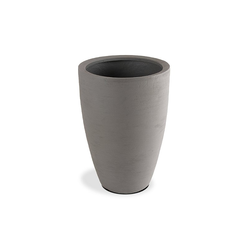 VASO CONE GRAFIATO 77 POLIETILENO CINZA tendência premium