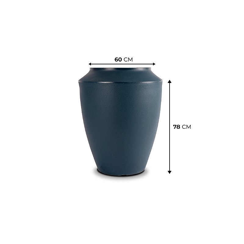 VASO THAI 78 POLIETILENO AZUL MACAUBA para planta de sombra