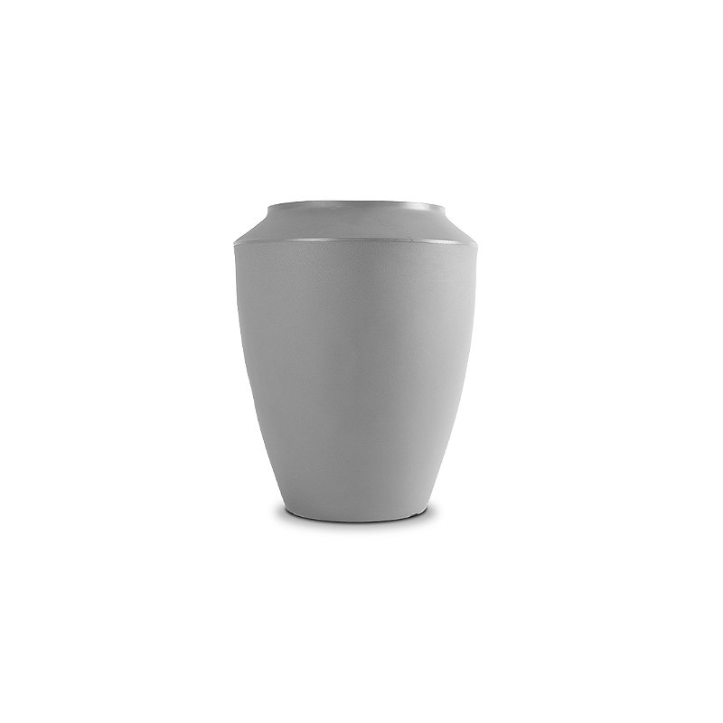 VASO minimalista THAI 78 POLIETILENO CINZA base estável
