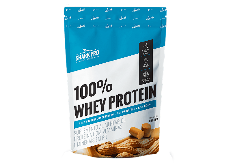 100% Whey Protein Paçoca 900g – Shark Pro