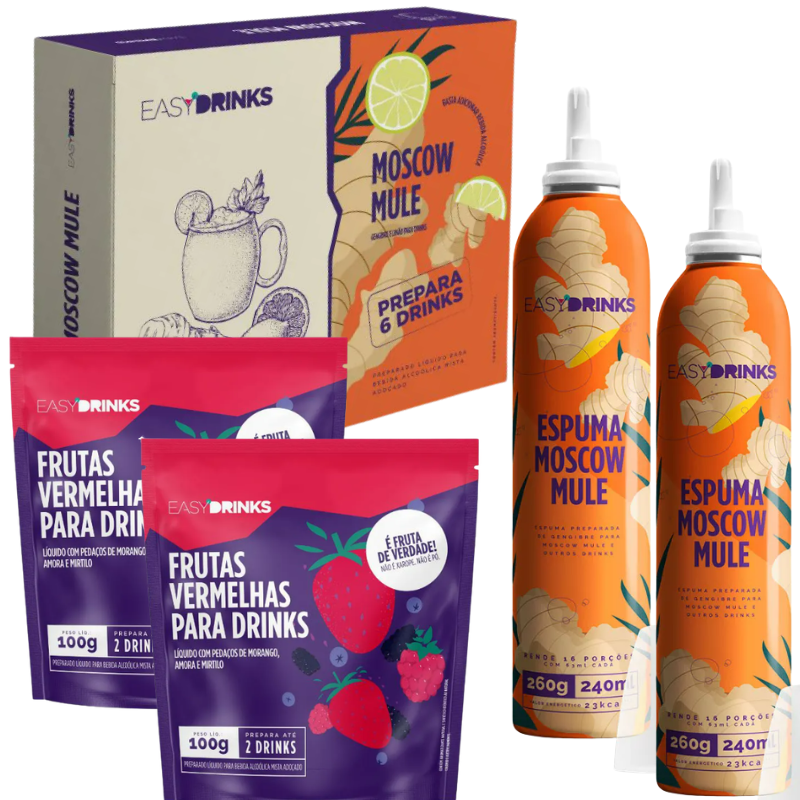 Kit Moscow Mule Experience | Drink + Espumas de Gengibre + Sachês