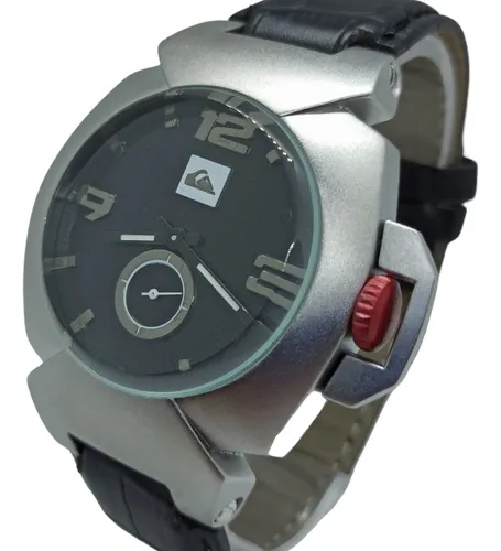 アキヒロ Relógio Quiksilver Foxhound Leather - Prata - Montres SuperClone