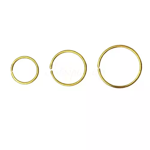Piercings Nostril Argola Aço cirúrgico Banho PVD Dourado