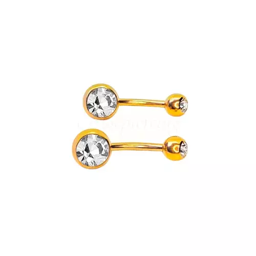 Piercings Titânio Bananabell Banho PVD Dourado