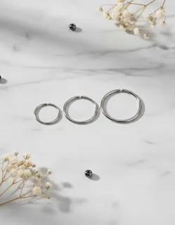 Kit Atacado 5 Peças Piercings Nostril Argola Aço cirúrgico Banho PVD Dourado