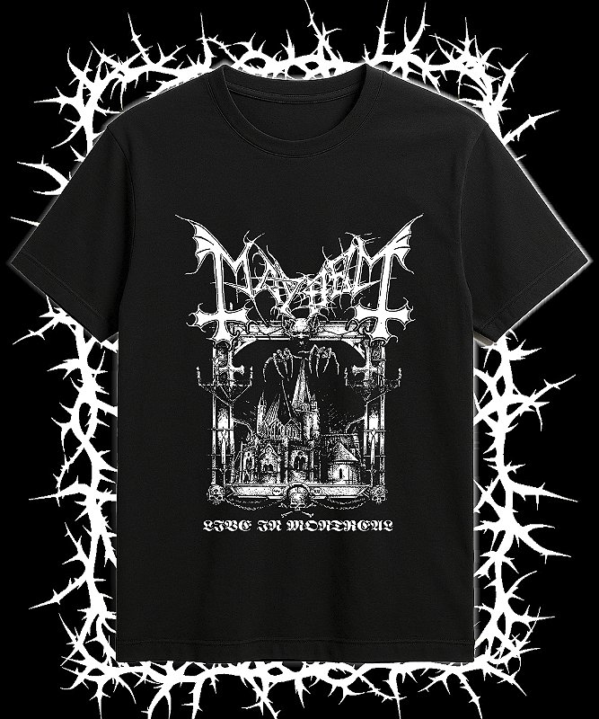 Camiseta Mayhem Black Metal - Mortalha