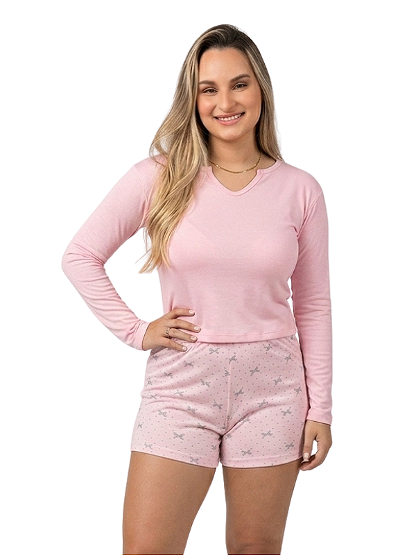 Short doll Virginia viscose canelado