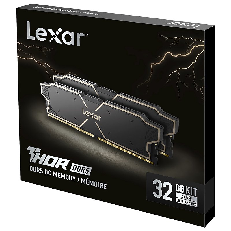 【新品】Lexar THOR DDR5 32GB 6000MHz デスクトップ用 mem-ddr5-32gb-6000mhz-lexar-